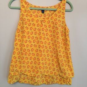Old Navy size small yellow floral tank